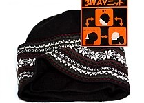 мужская зимняя шапка с тремя способами ношения, Япония