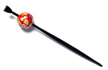 длинная шпиилька с шариком, традиционное японское украшение для прически