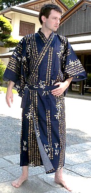 мужской халат кимоно, хлопок 100%, Япония