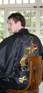мужское кимоно с драконом. мужская одежда для дома