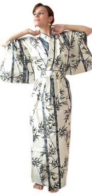 японский халат кимоно Бамбуковая Роща, хлопок 100%