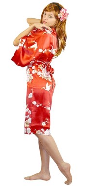 шелковый халатик - кимоно, Япония, натуральный шелк 100%