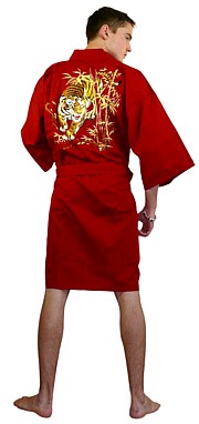 мужской короткий хакат-  кимоно с вышивкой, Япония, 100% хлопок