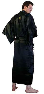 мужской халат- кимоно из натурального шелка, Япония