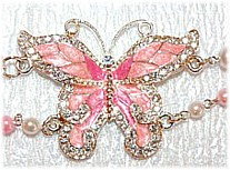 Розовая Бабочка, декоративный пояс для платья